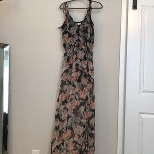 Romper w/ long sheer skirt